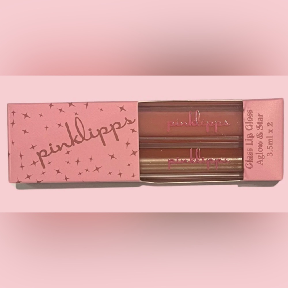 Pinklipps Glass Lip Gloss-Aglow & Star-BRAND NEW​